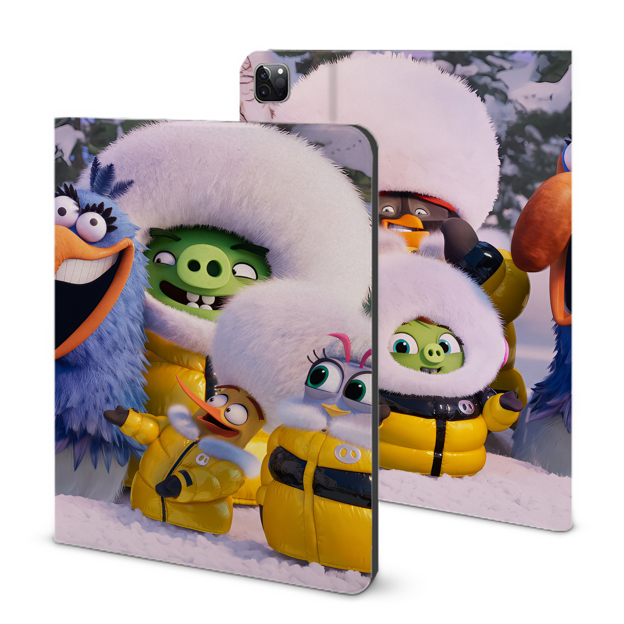 （画像用） Angry Birds アングリーバード IPad ケース ブック型 PUレザー TPU 耐衝撃 軽量 薄型 ペン収納なし 全面保護 IPad 各モデル対応